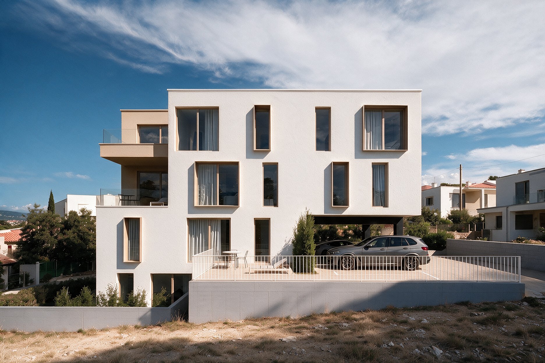 Apartment building with six units in Kraljevica - visualization of a DRAFT LAB project